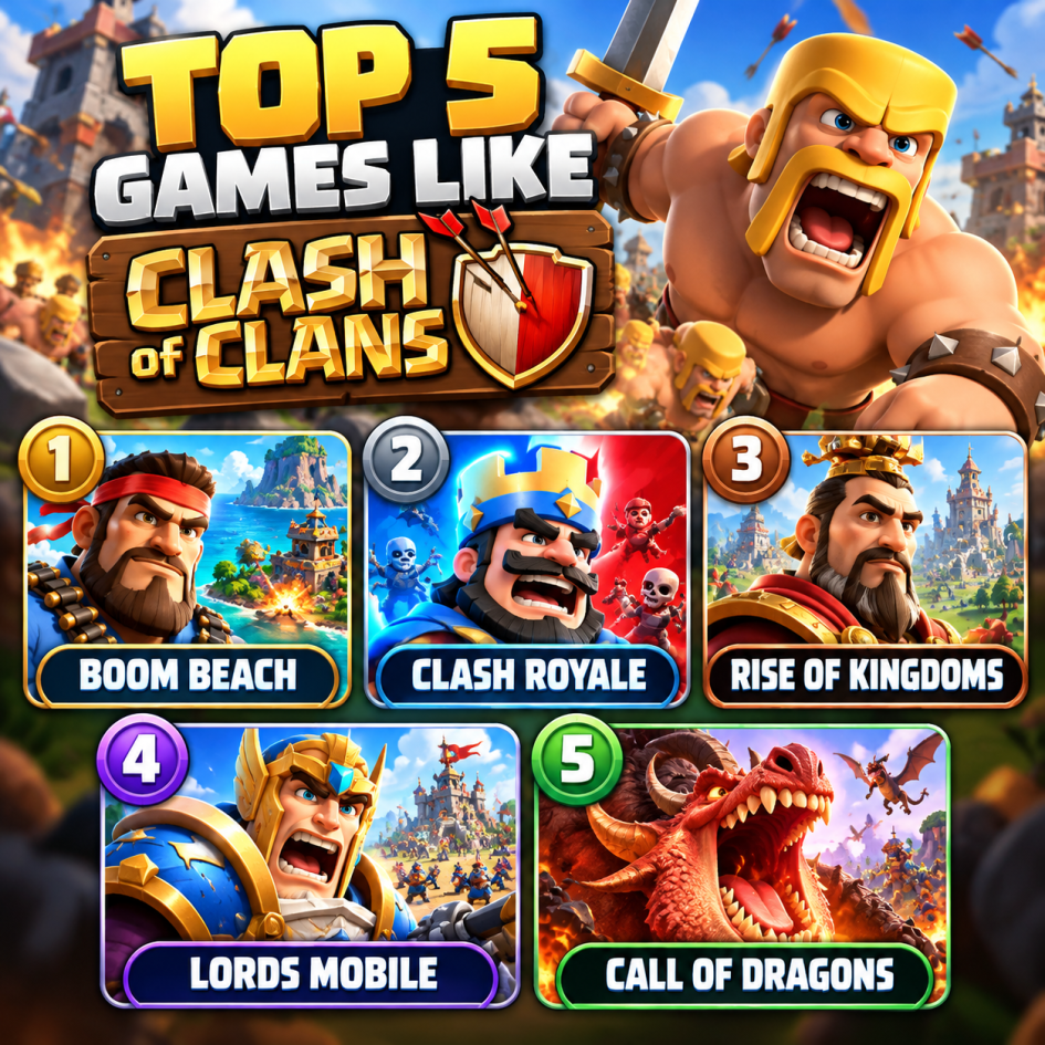 similar games to clash of clans