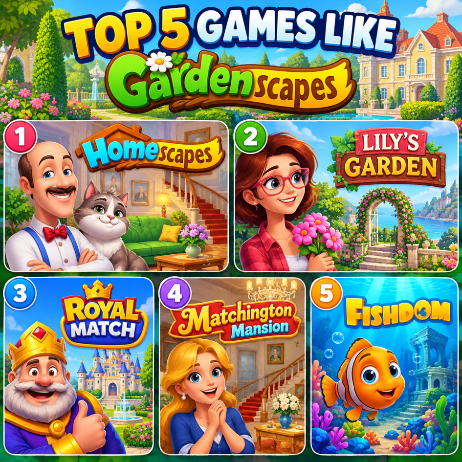 similar games to gardenscapes
