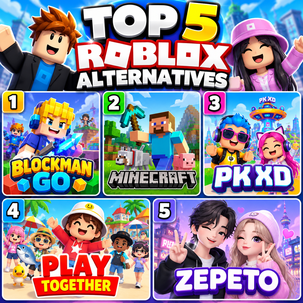 best roblox alternatives